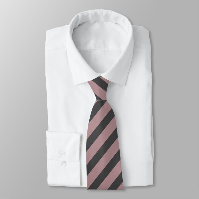 Cravate Rose Duisier B48E92 / Gris de charbon de bois 4343 (Attaché)