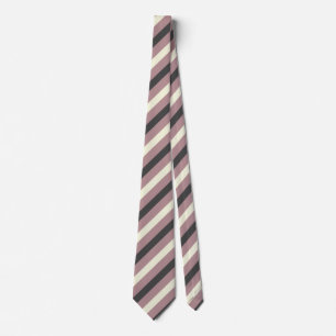 Cravate Rose Duisier, Beige & Gris Charbon