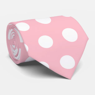 Cravate rose élégante avec accents à pointes blanc