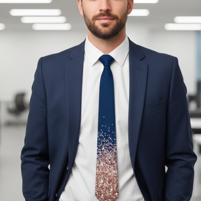 Cravate Rose Gold Fading Cascade Ombre Parties scintillant (Créateur téléchargé)