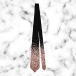 Cravate Rose Gold Fading Cascade Ombre Parties scintillant<br><div class="desc">Cette conception a été créée par art numérique. Elle peut être personnalisée en cliquant sur le bouton personnaliser et en ajoutant du texte, des images ou des images à customiser. La parties scintillant est simulée. Contactez-moi à l'adresse colorflowcreations@gmail.com si vous souhaitez que ce design soit disponible sur un autre produit....</div>