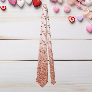 Cravate Rose Gold Hearts Valentine's Day Ombre Parties sci