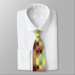 Cravate rose, lime, yellow and coffee bean geometric<br><div class="desc">rose,  lime,  yellow and coffee bean geometric</div>