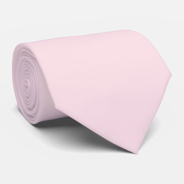 Cravate Rose Pâle Uni (Roulé)