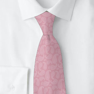 Cravate Rose Poussiéreux Paisley