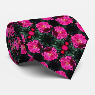 Cravate Rose rose en fleurs complètes Motif