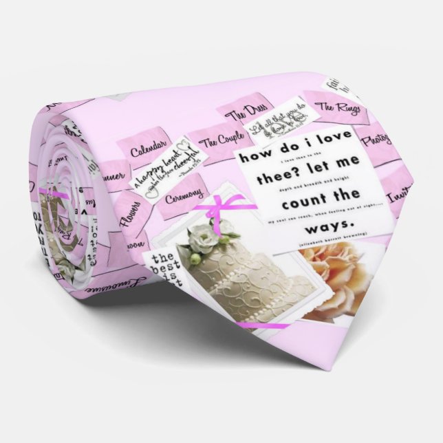 Cravate rose Salles Groomsmen Mariage Comment Aime (Roulé)