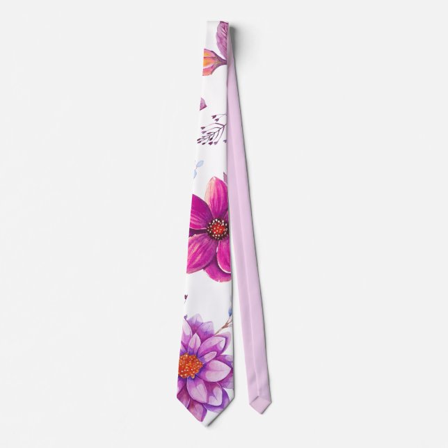 Cravate Rose violette (Devant)