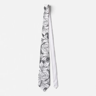 Cravate roses gris