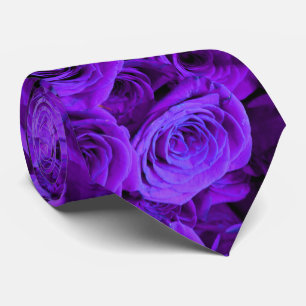 Cravate roses violet romantique, joli bouquet de rose