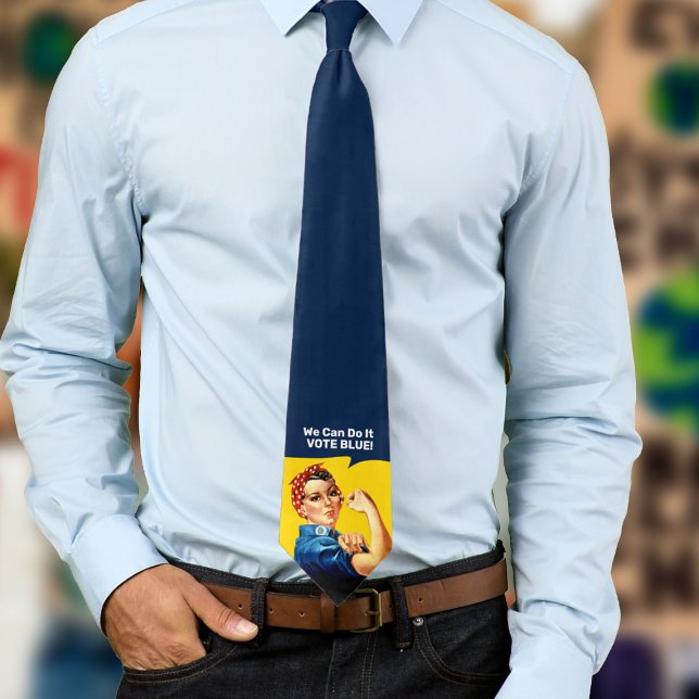 Cravate Rosie la riveteuse | VOTER BLEU | Conception de la (Créateur téléchargé)