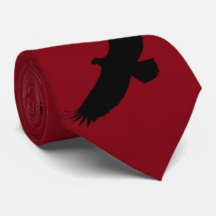 Cravate rouge avec aigle volant - Choisir la coule