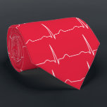 Cravate Rouge de motif du cardiogramme ECG de docteur<br><div class="desc">Cravate de rouge de motif du cardiogramme ECG de docteur Cardiologist. Motif du cardiogramme ECG pour la cravate de docteur de cardiologue. Customisez et changez la couleur d'arrière - plan, si désiré. Concevez imprimé des deux côtés de la cravate. Un électrocardiogramme (ECG/ECG) est un enregistrement électrique du coeur et est...</div>