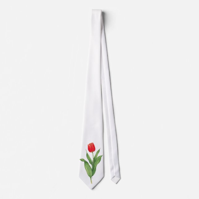 Cravate rouge de tulipe (Devant)