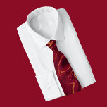 Cravate Rouge et or Agate marbre élégant<br><div class="desc">Une Cravate moderne et élégante avec une décoration en marbre d'Agate rouge et or. Une excellente idée cadeau pour lui.</div>