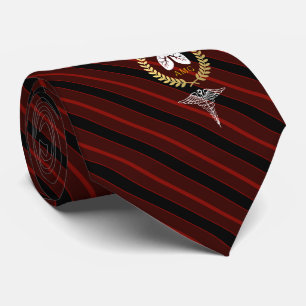 Cravate Rouge fait sur commande de thérapeute respiratoire