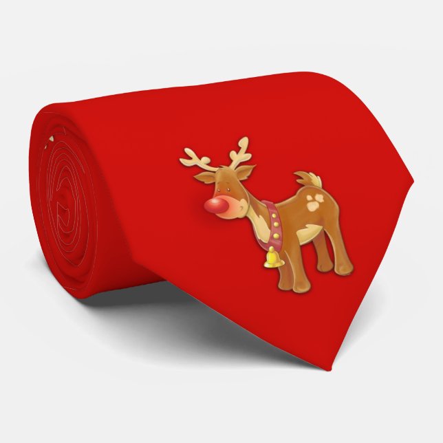 Cravate Rouge renard rouge (Roulé)