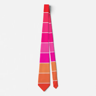 Cravate Rouge, rose et orange