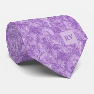 Cravate Rouleau décoratif violet brillant