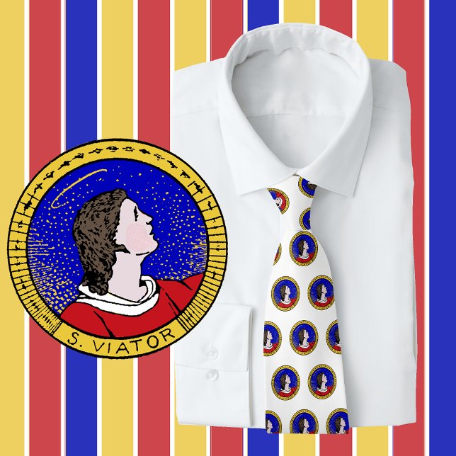 Cravate Roundel de Saint Viator de Lyon le Catéchiste (LD  (Créateur téléchargé)