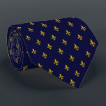 Cravate Royal Blue Fleur De Lis Motif<br><div class="desc">Royal Blue Fleur De Lis Motif</div>
