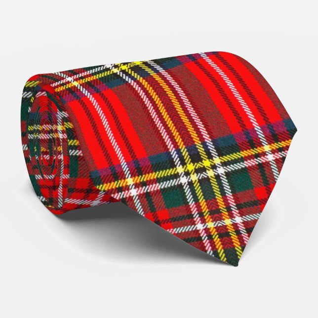 Cravate Royal Stewart Clan Tartan Plaid (Roulé)