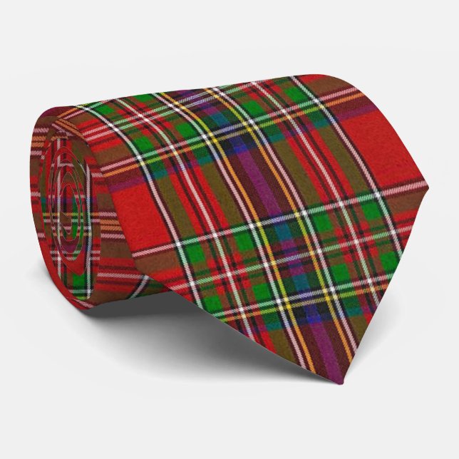 Cravate Royal Stewart Clan Tartan Plaid (Roulé)