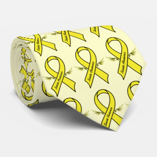 Cravate Ruban de conscience de suicide avec des ailes
