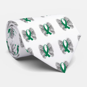 Cravate Ruban de sensibilisation ailé (vert)