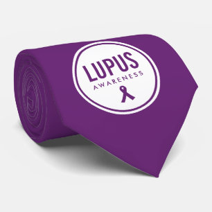 Cravate Ruban de sensibilisation Lupus pourpre
