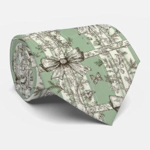 Cravate Ruban de toile verte vintage