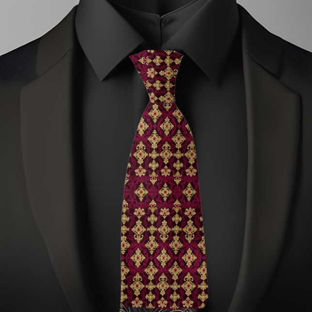 Cravate Ruby et Gold Motif Necktie (Créateur téléchargé)