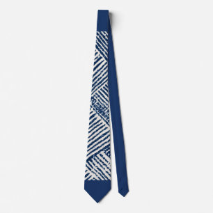 Cravate Rythme Bleu   Motif Géométrique Bleu Indigo 