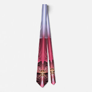 Cravate Rythme cardiaque, art fractal abstrait surréaliste