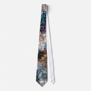 Cravate Sabot floral bleu