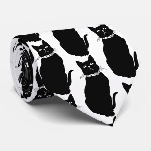 Cravate Sac fourre-tout vintage de chat noir