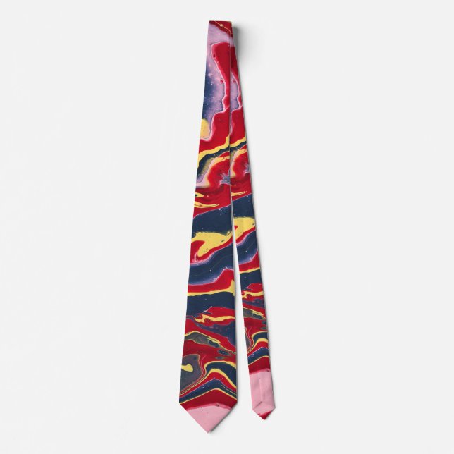 Cravate Sadie 1 Tie Abstrait Couleur Folle (Devant)