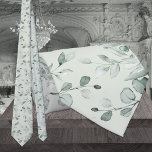 Cravate Sage Green Eucalyptus Mariage de verdure<br><div class="desc">Un cravate mariage vert sauge avec une végétation d'eucalyptus peinte à l'aquarelle dans un ton vert sauge sur un arrière - plan vert sauge solide.</div>