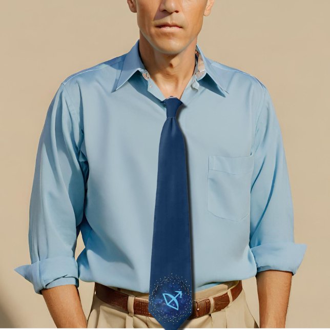 Cravate Sagittarius zodiac avec étoiles (Créateur téléchargé)