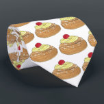 Cravate Saint Joseph's Day Pâtisserie italienne Zeppole Pâ<br><div class="desc">Il présente une illustration originale d'un zeppola à boule de pâte frite (ou zeppole, également connu sous le nom de blenzi, frittelle, ou crispelli), surmonté d'un sucre en crème et en poudre. Un dessert traditionnel du festival de rue St. Joseph's Day, et un restaurant italien classique ou une boulangerie Little...</div>