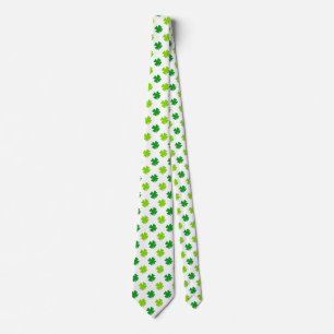 Cravate Saint Patrick's Day Clover Feuille Motif-54601