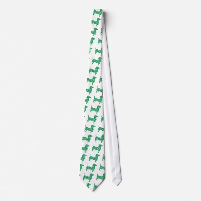 Cravate Saint Patrick's Day Dachshund (Devant)