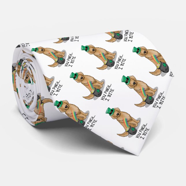 Cravate Saint Patrick's Day Golden Retriever Chien (Roulé)
