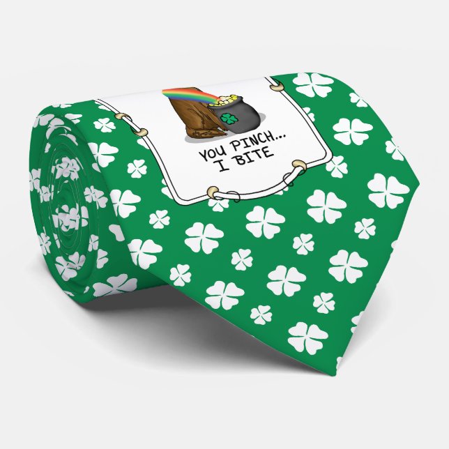 Cravate Saint Patrick's Day Irlandais Setter Dog (rouge 1) (Roulé)