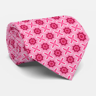 Cravate Saint-Valentin rose et blanc