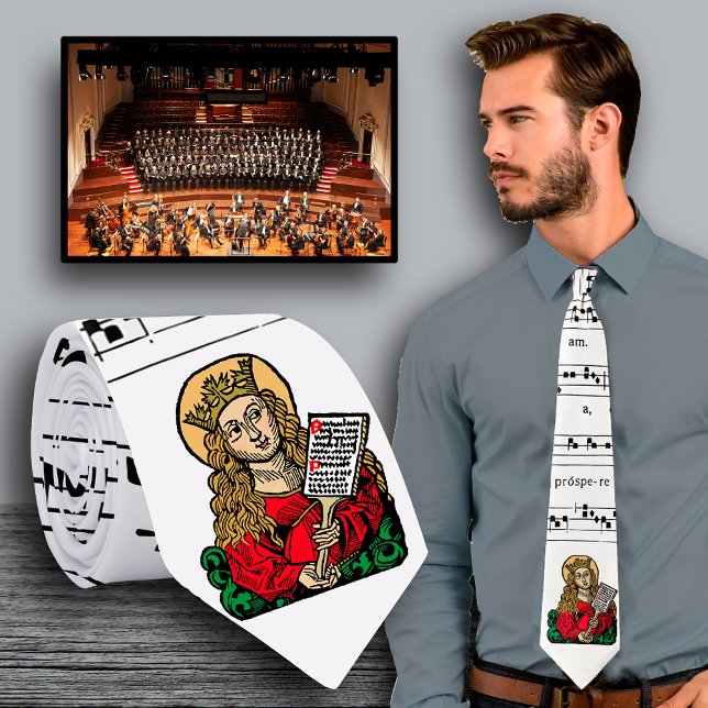 Cravate Sainte Cécile avec tableau d'hymnes (Nuremberg) (Créateur téléchargé)