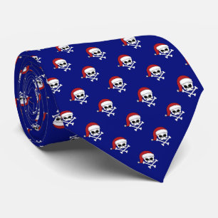 Cravate Santa Crânes Noël 