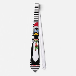 Cravate Santa Penguin All Shopped Out Personalize