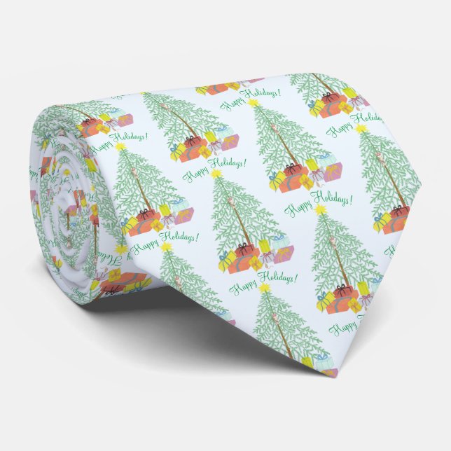 Cravate Sapin de Noël (Roulé)