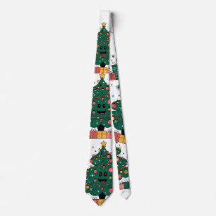 Cravate Sapin de Noël Vœux de la saison